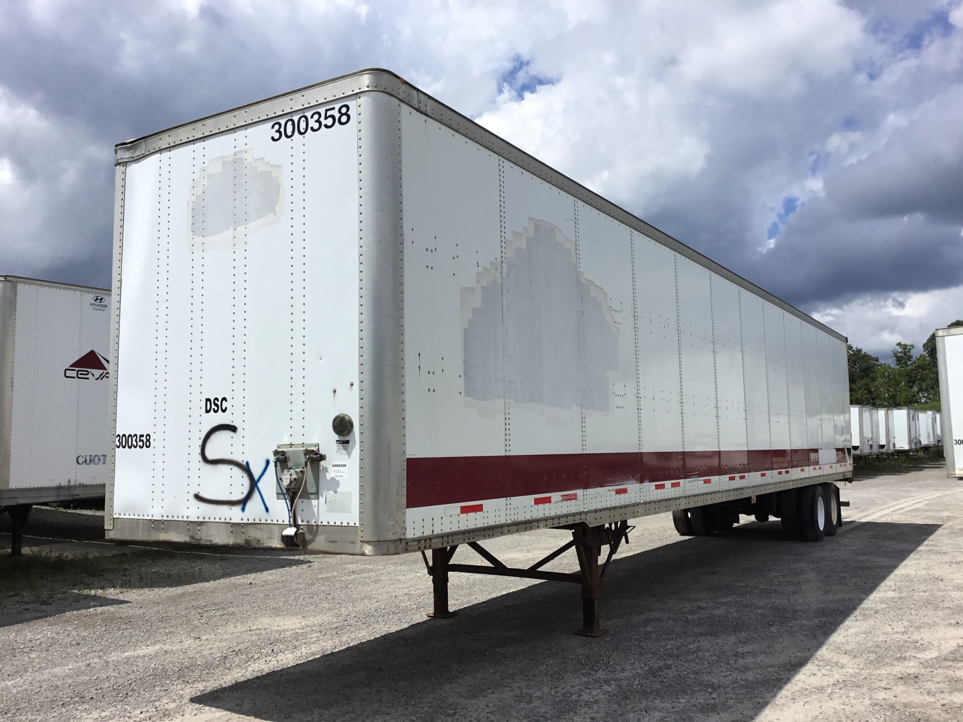 2008 Wabash 53 ft x 102 in T/A Van Trailer