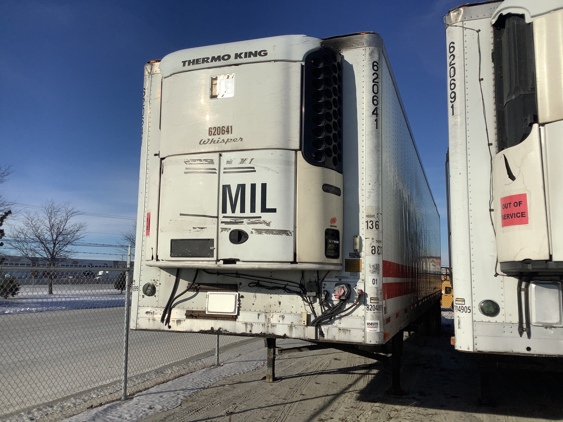 2008 Utility VS2RA T/A Refrigerated Trailer