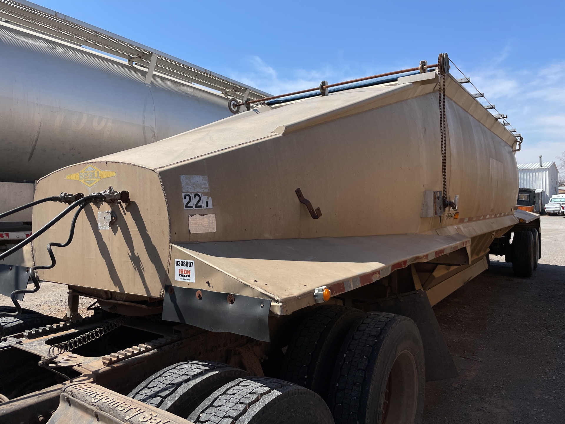 1995 Beall BABDS-24-1 T/A Aluminum Belly Dump Trailer