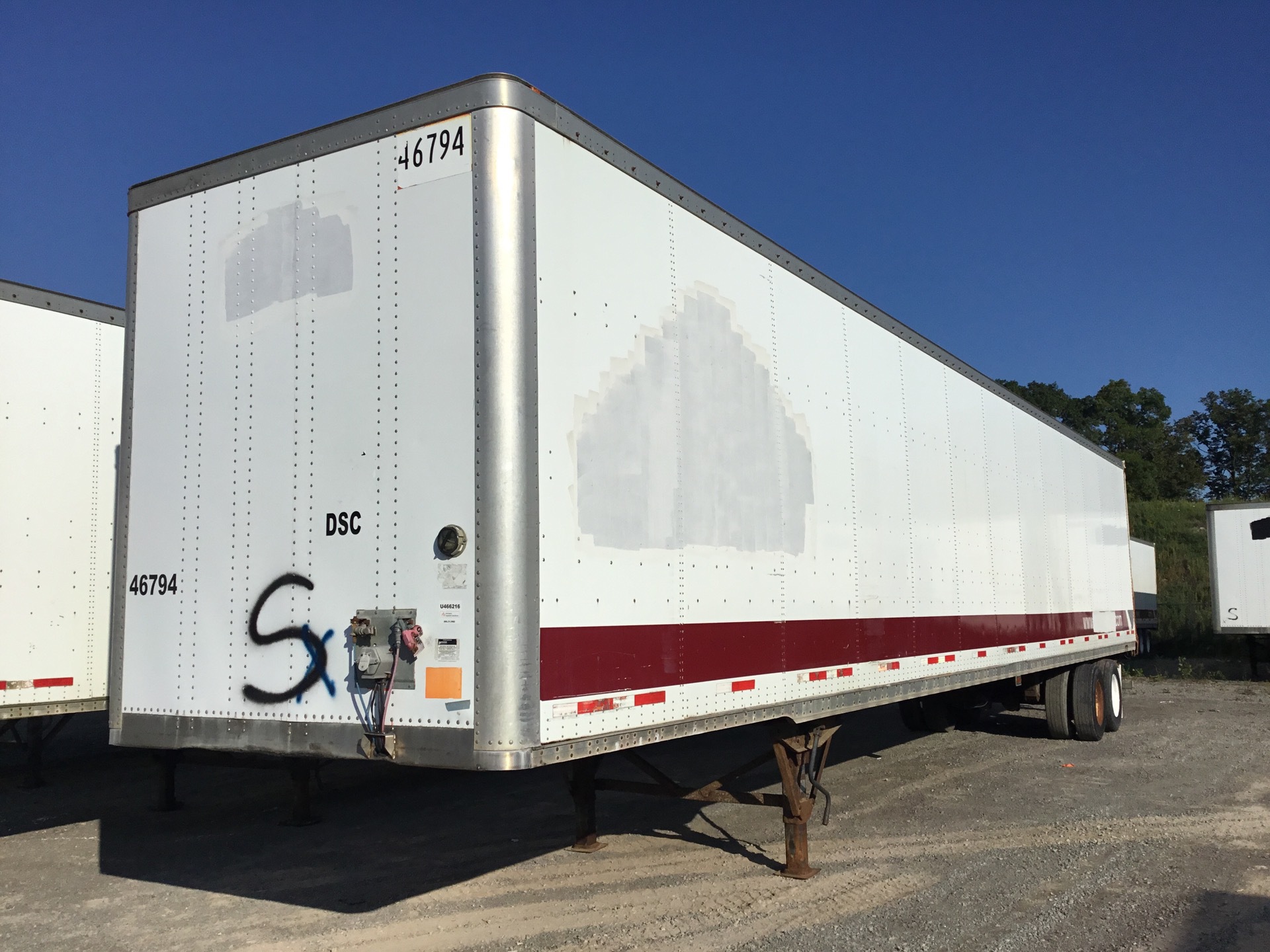 2006 Wabash 53 ft x 102 in T/A Van Trailer