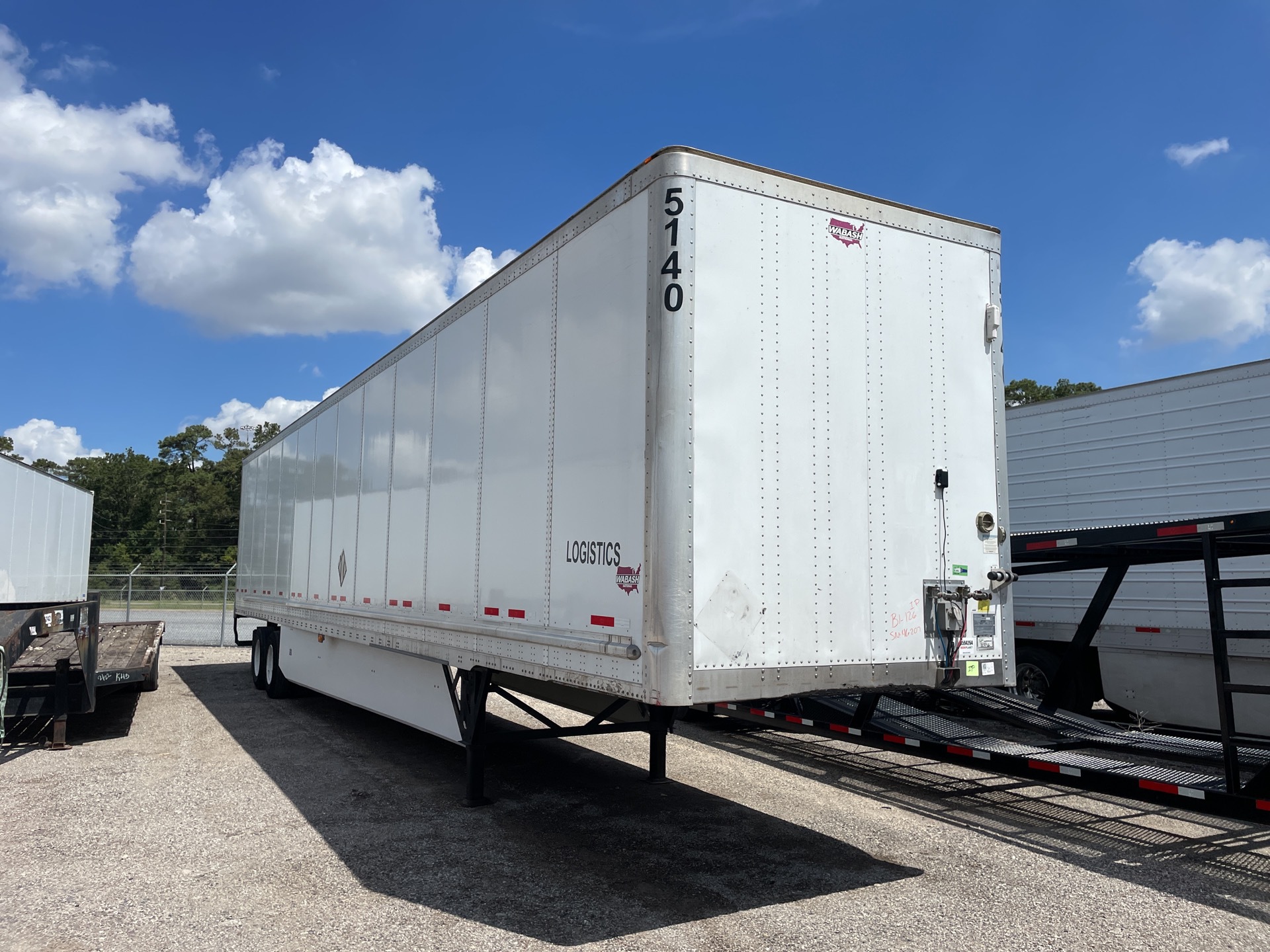 2018 Wabash 53 ft x 102 in T/A Van Trailer