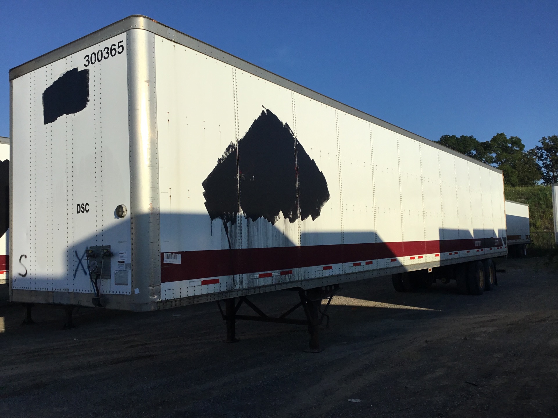 2008 Wabash 53 ft x 102 in T/A Van Trailer