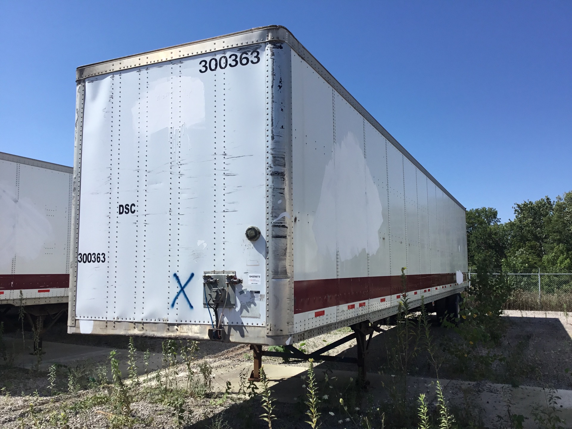 2008 Wabash 53 ft x 102 in T/A Van Trailer