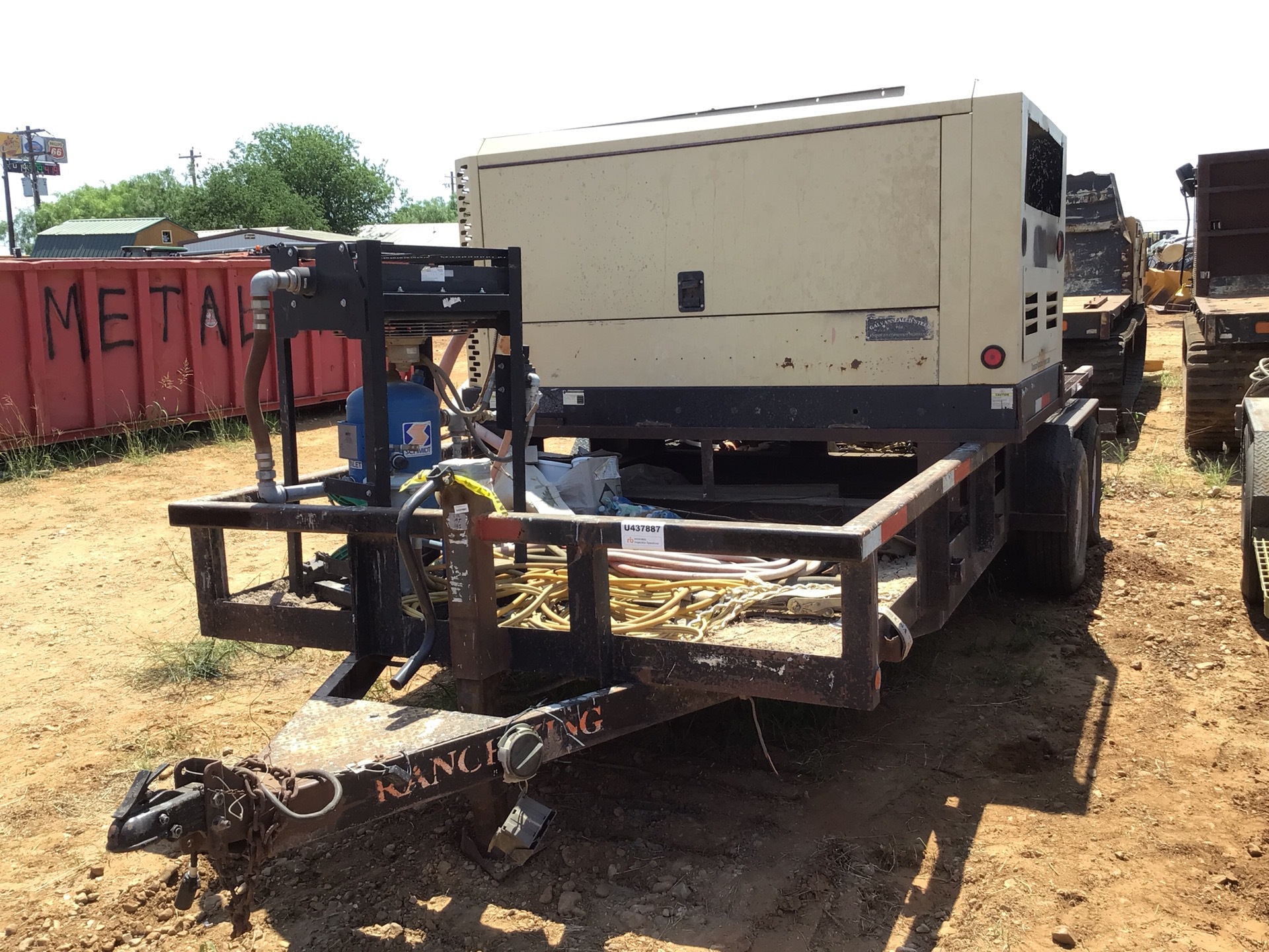 2012 Ranch King 20 ft T/A w/Doosan P425/Hp375 Air Compressor Utility Trailer