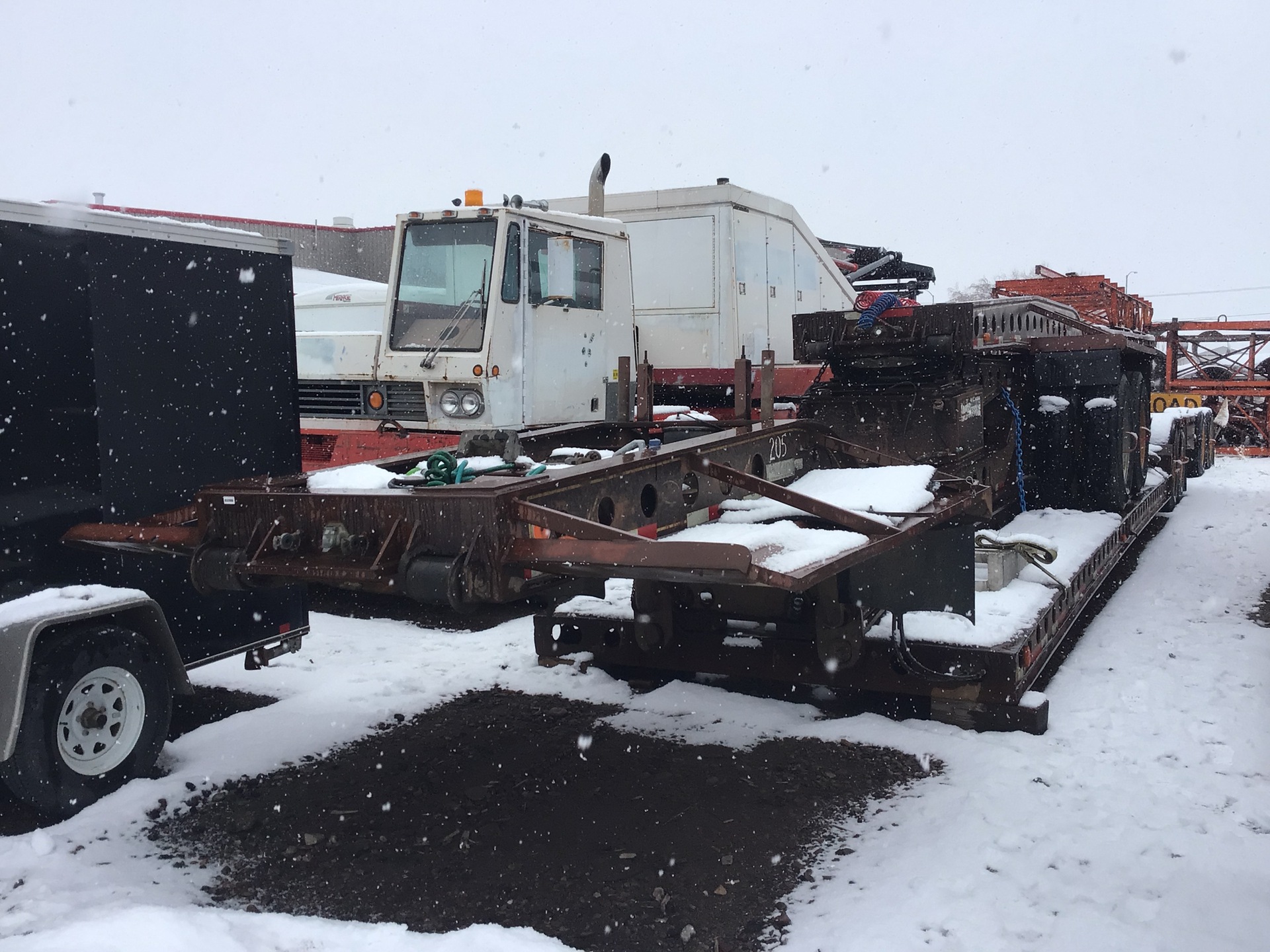 1988 Cozad Lowboy Trailer w/ Jeep & Booster