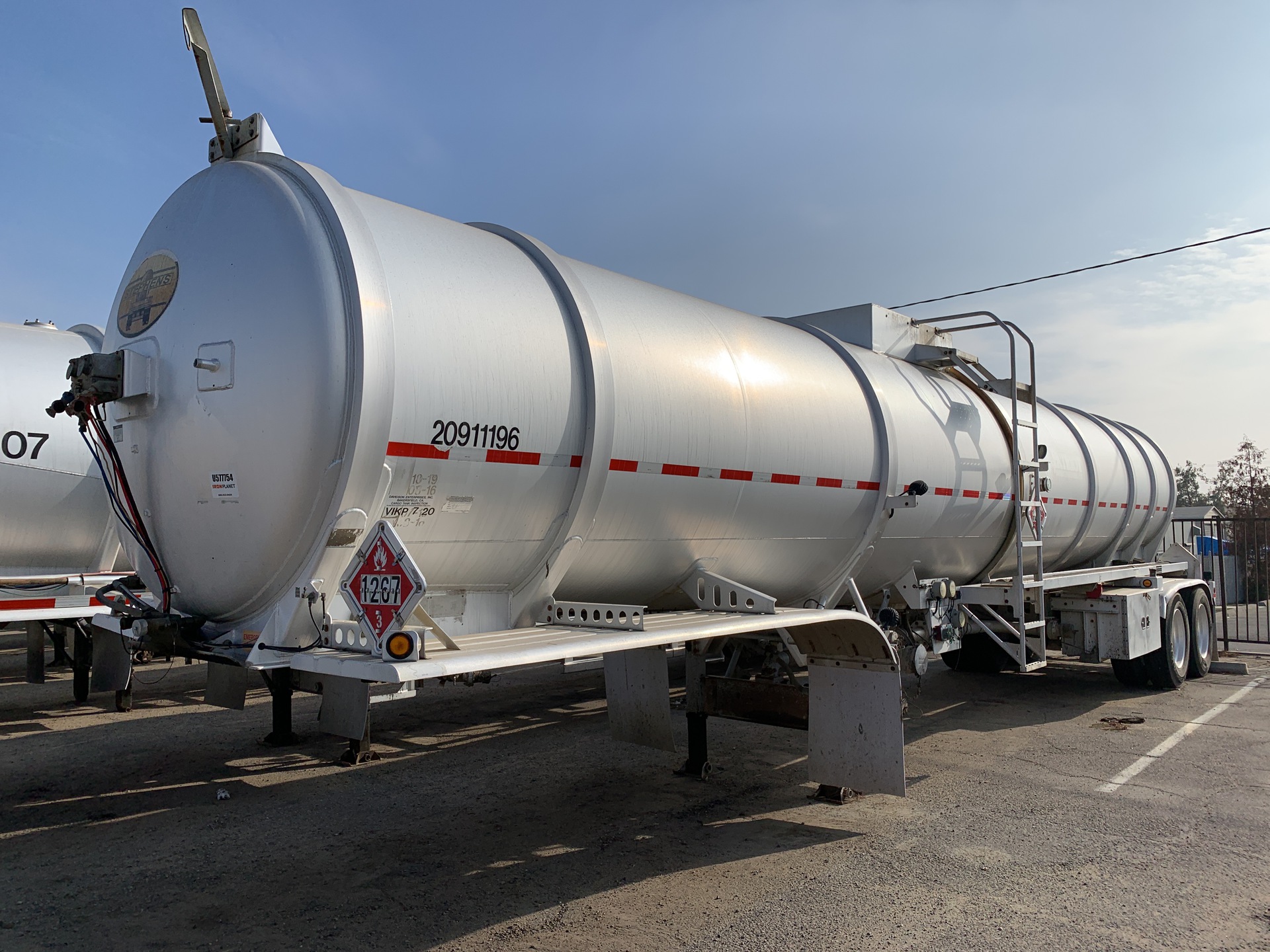 2013 Stephens DOT407 9500 gal T/A Tanker Trailer