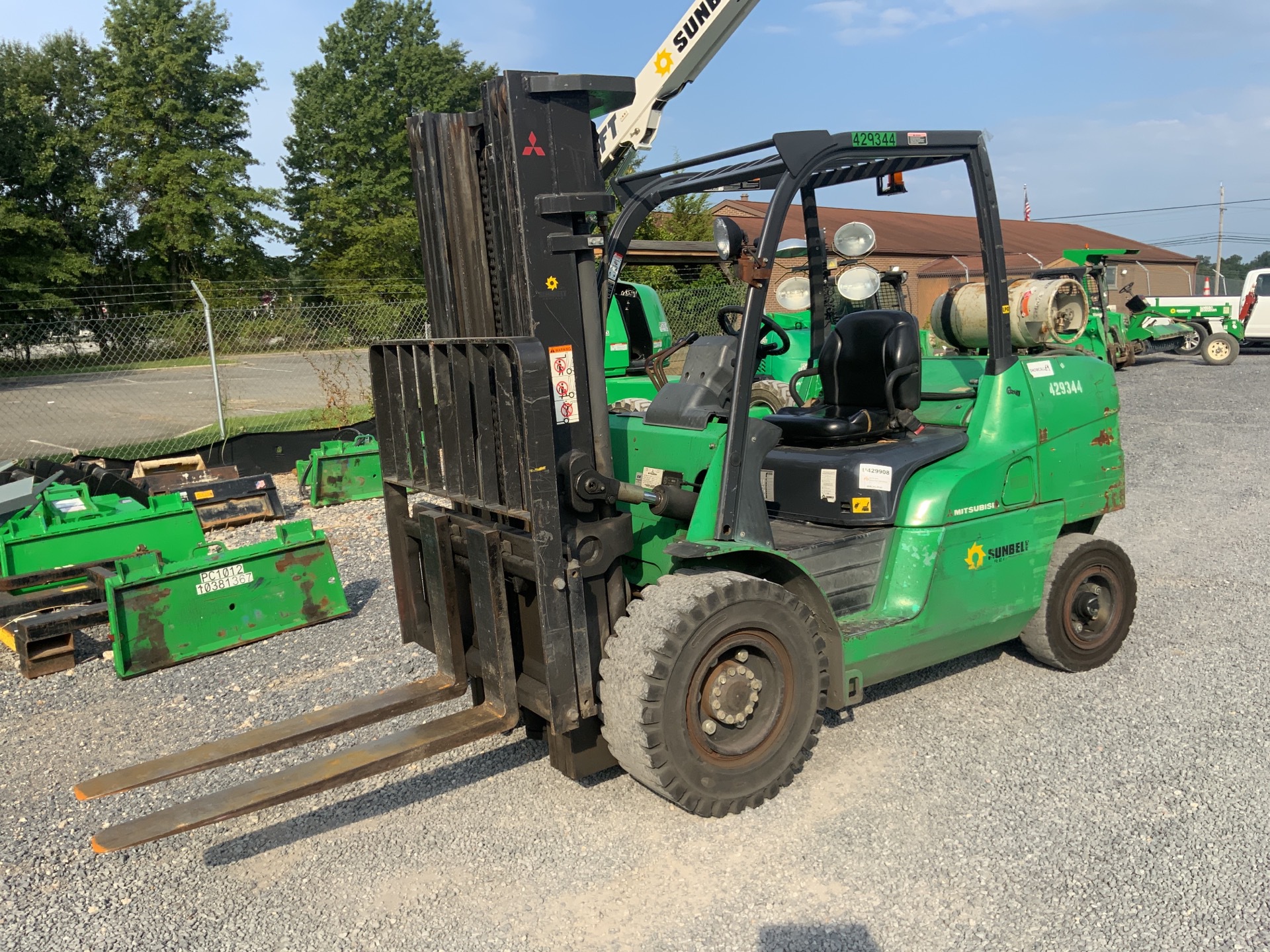 2012 Mitsubishi FG50CN 9650 lb Pneumatic Tire Forklift