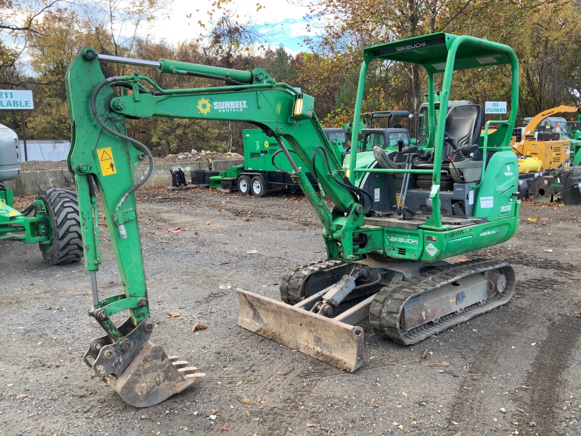 2015 Takeuchi TB230 Mini Excavator