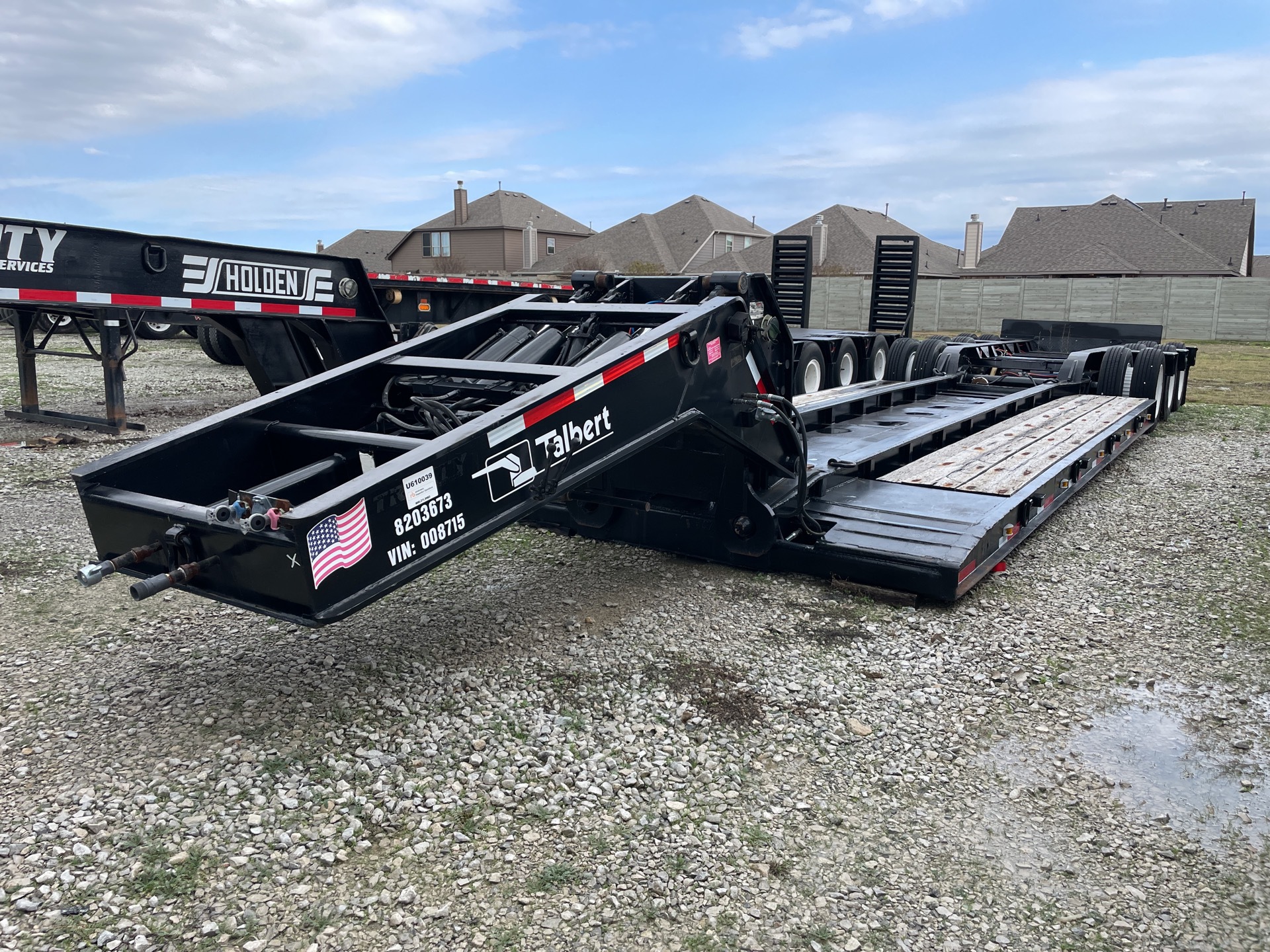 1986 Talbert T3DW-50-HRG-T1 50 ton Tri/A Removable Gooseneck Lowboy Trailer