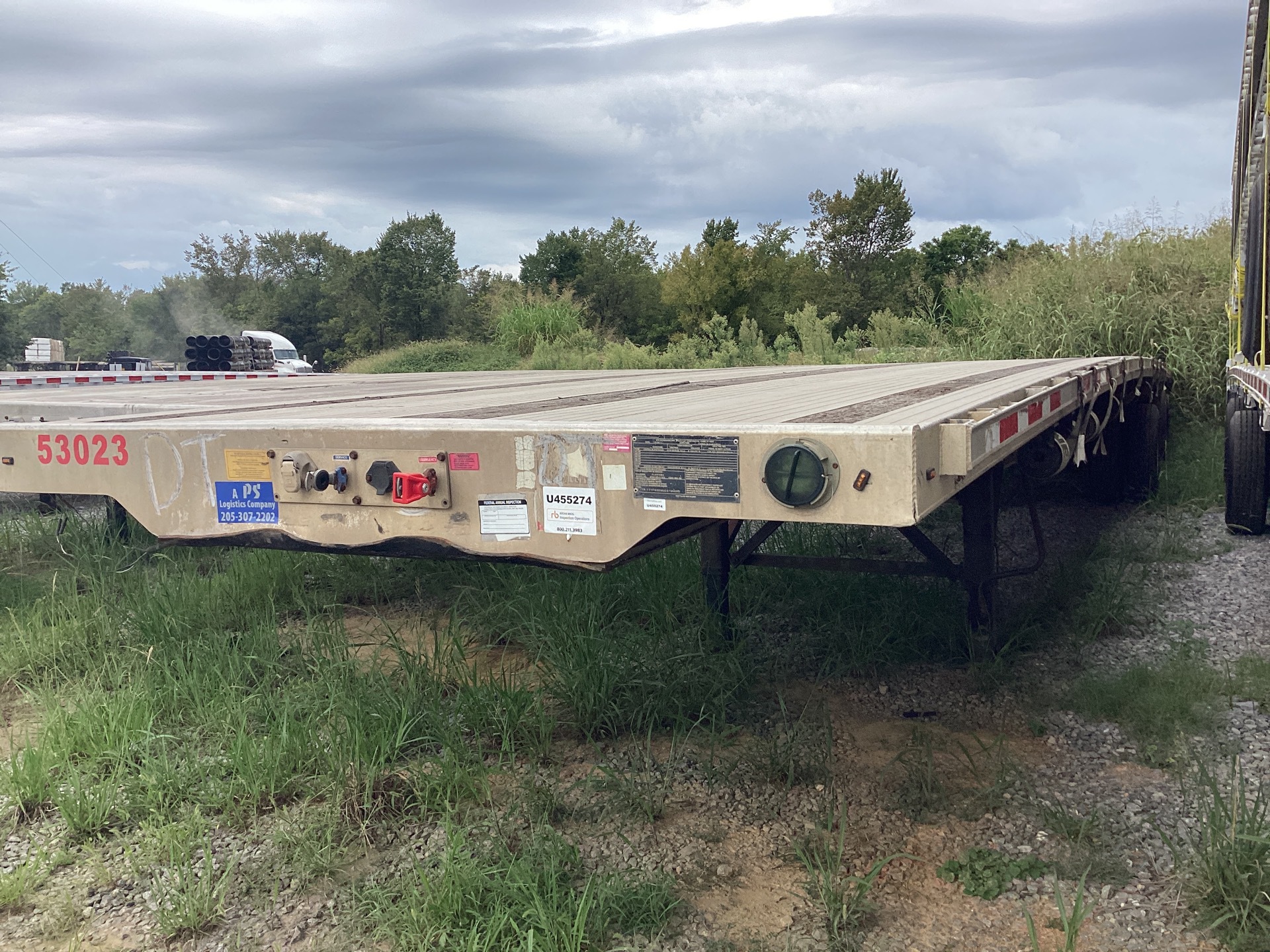 2012 Transcraft 53 ft T/A Flatbed Trailer