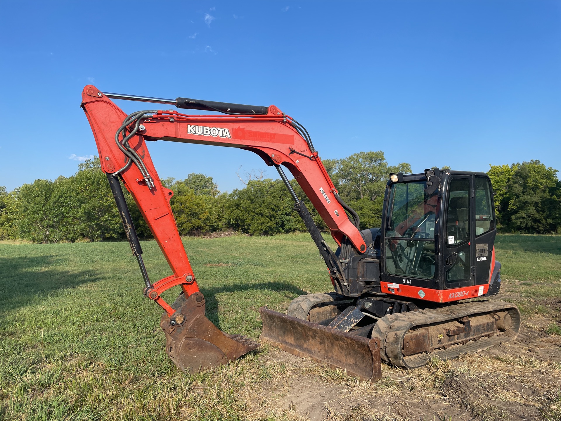 2016 Kubota KX080-4 Mini Excavator